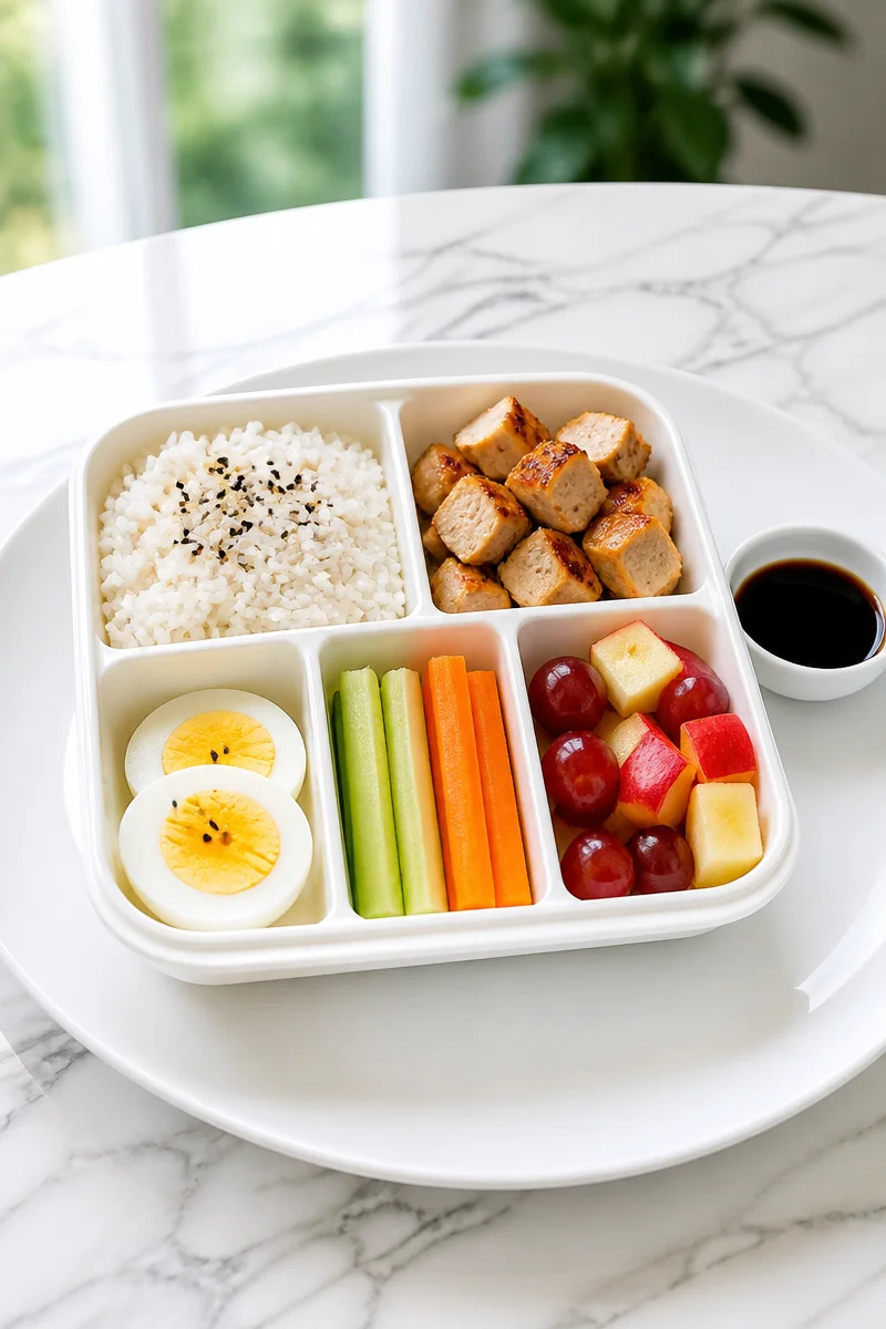 Boîte à bento saine pour la rentrée scolaire des enfants avec une variété d'aliments