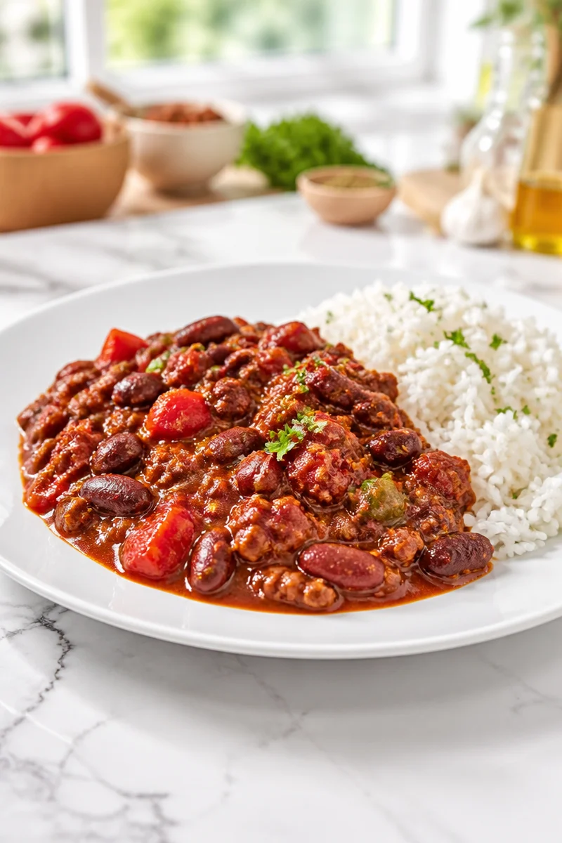 Chili Con Carne rapide maison, recette délicieuse et simple à réaliser.