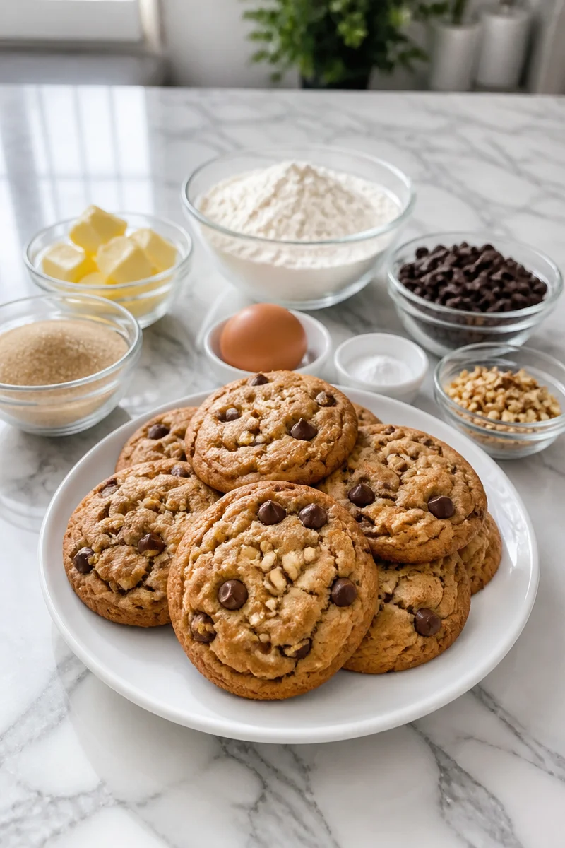 Cookies Moelleux Chocolat Noisette faits maison, croustillants à l'extérieur, moelleux à l'intérieur.
