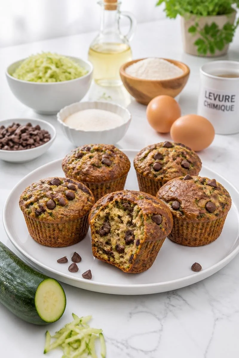 Muffin Courgette Chocolat Moelleux healthy et savoureux