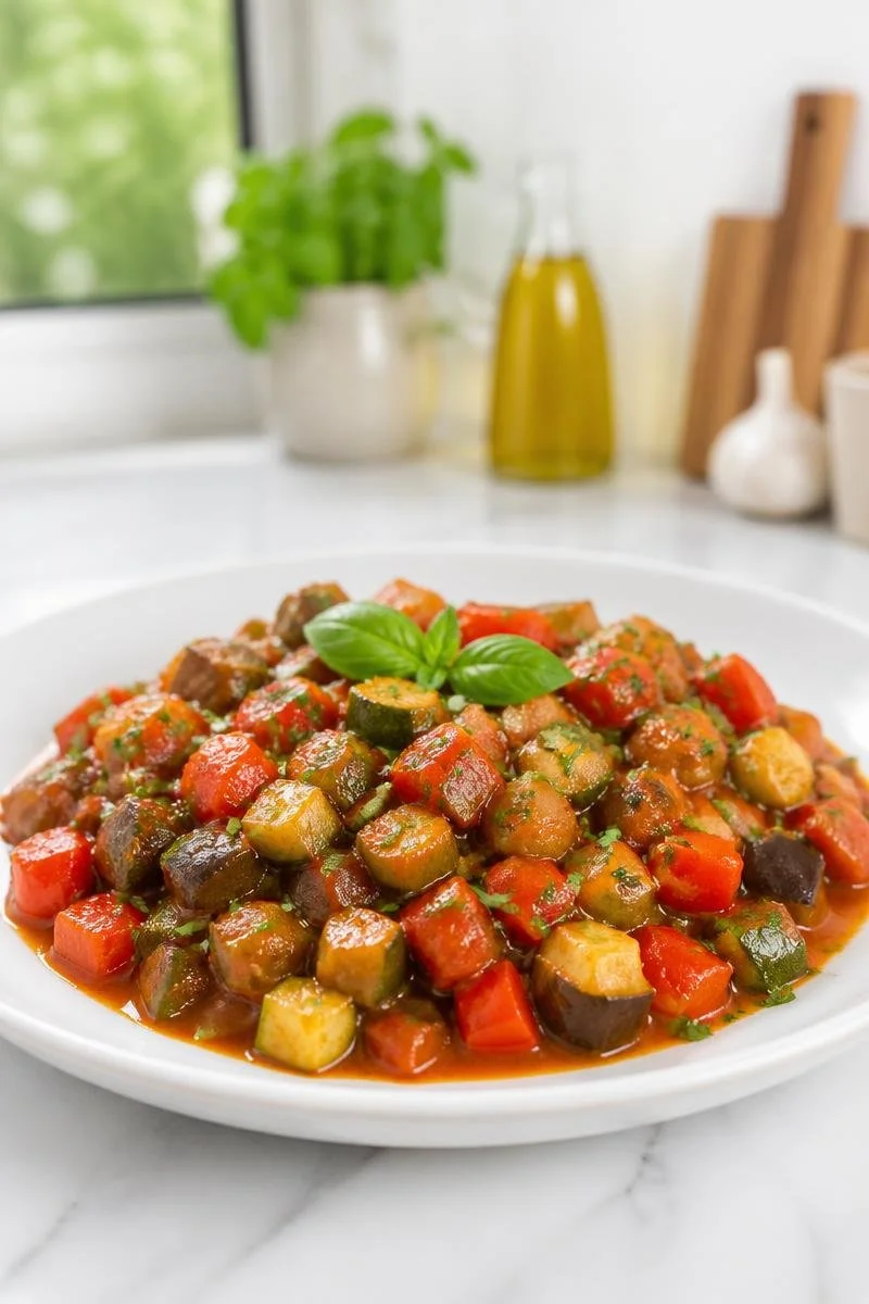 Ratatouille Provençale avec légumes d'automne mijotés